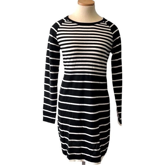Trina Turk Stripe Wool Sweater Dress, Small & Medium - Picture 2 of 11